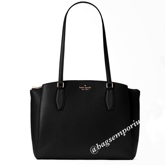 Kate Spade Large Leather Black Monet Tote Bag - Picture 4 of 15